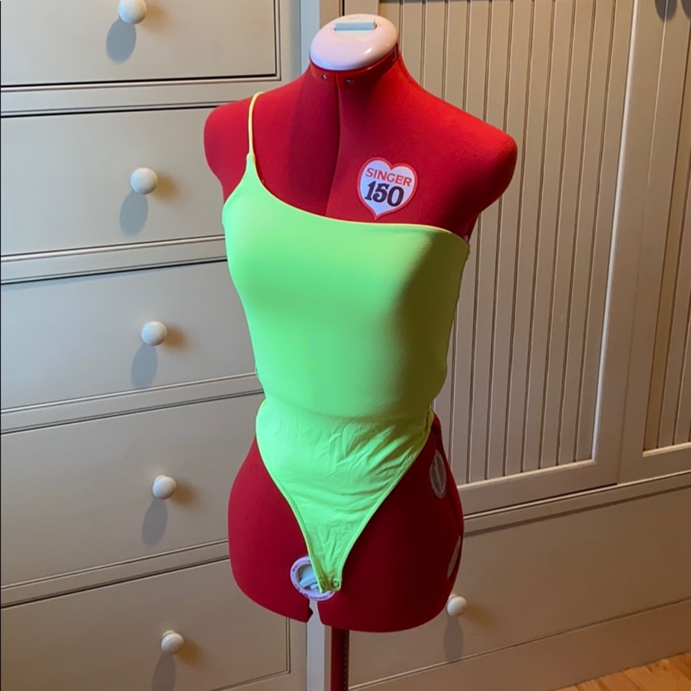 Bershka neon bodysuit size M unworn